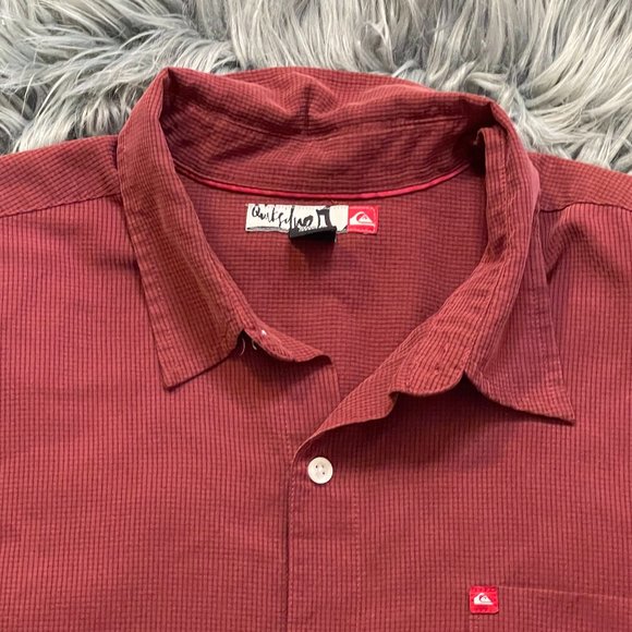 EUC Quiksilver Men's Short Sleeve Button Down Lg‎ - Picture 3 of 6